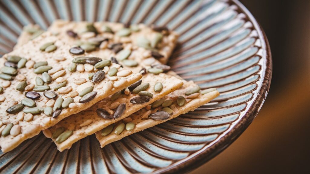 Close-up of gluten-free crackers